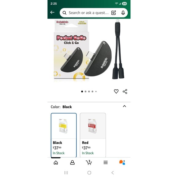 Pocket GoGo Auto Catcher – Black | USB-C Plug-and-Play, No Charging Needed,... - Picture 3 of 4